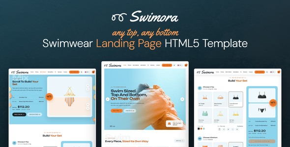 Swimora – Swimwear Set Builder Landing Page HTML5 Template