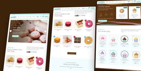Swirlo – Donut And Cupcake Shop Landing Page HTML5 Template