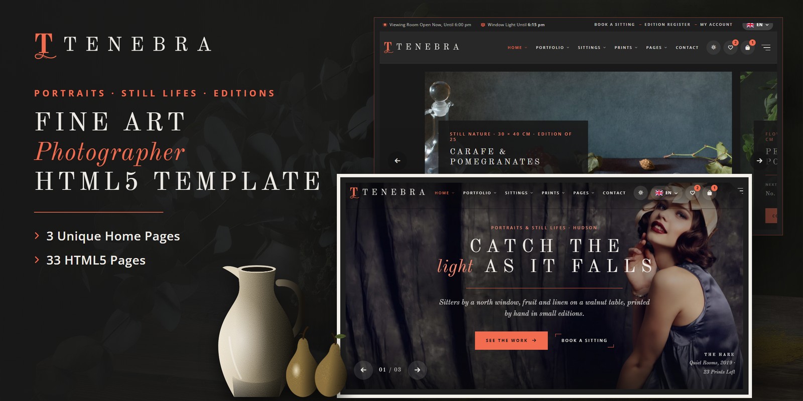 Fine Art Photography Websites – Tenebra AI Smart Website preview