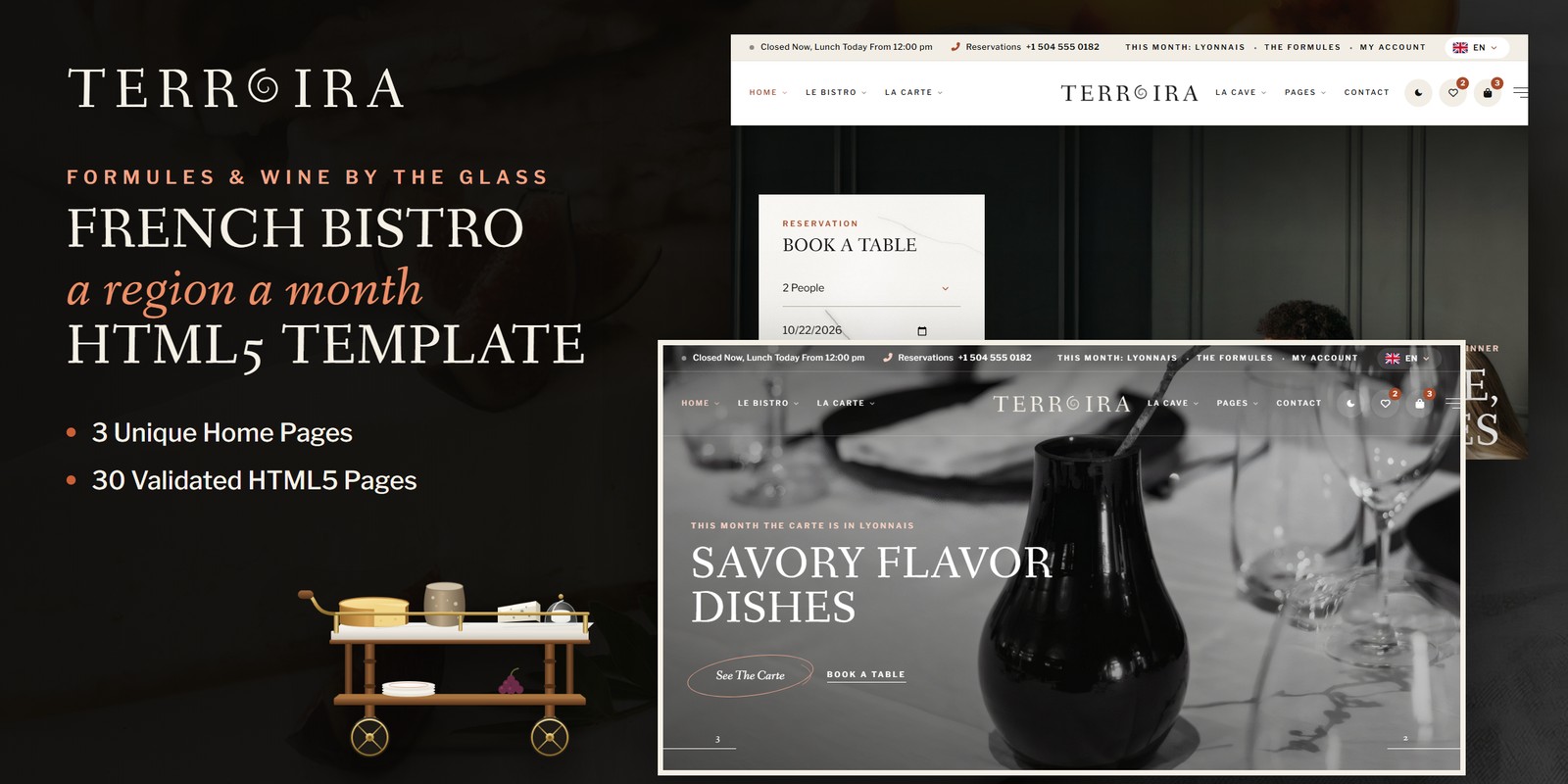 Bistro React Template – Terroira preview