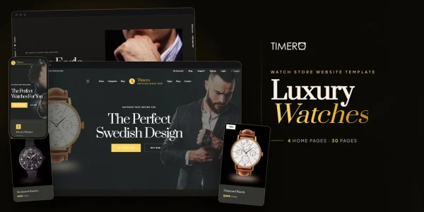 Timero – Bootstrap 5 Luxury Watches HTML5 Website Template