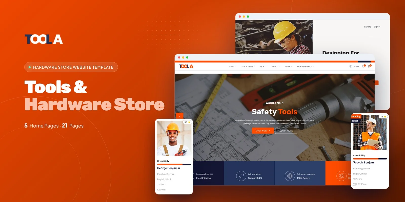 Toola – Bootstrap 5 Tools & Hardware Store HTML5 Website Template preview