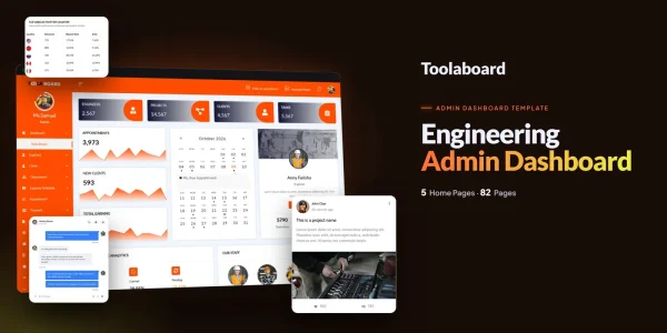 Toolaboard – Bootstrap 5 Admin Dashboard HTML5 Website Template
