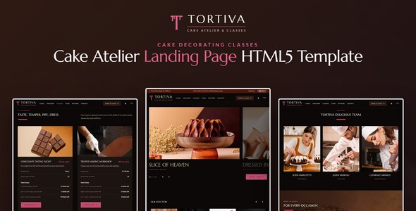 Tortiva – Cake Atelier Landing Page HTML5 Template