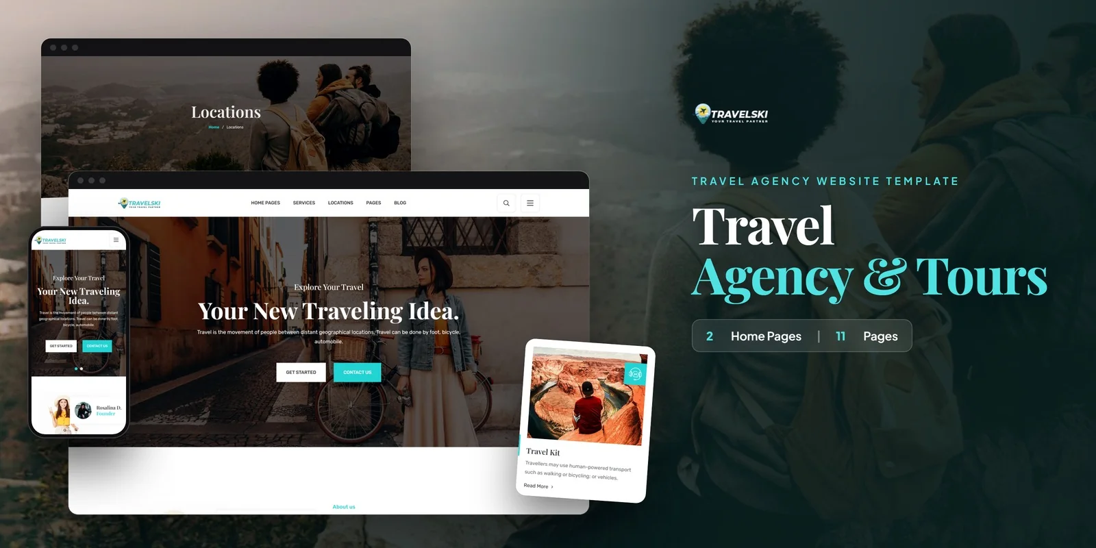 Travelski — Travel Agency Developer Website Bundle preview