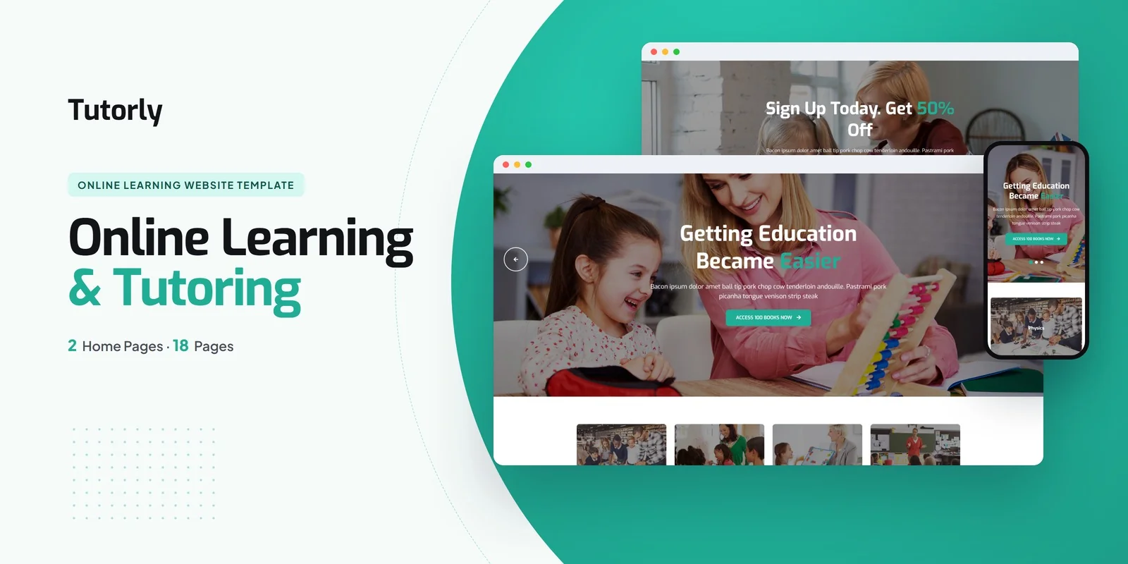 Tutorly — Online Education Angular Website Template preview