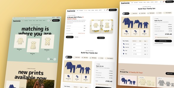 Twinnie – Matching Family Clothing Landing Page HTML5 Template