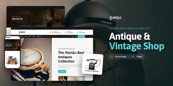 Umda — Antique Boutique Vue.js Website Template