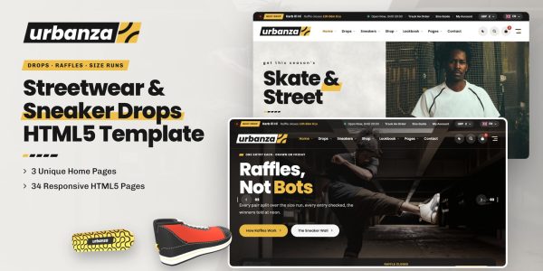 Streetwear Brand Website Design – Urbanza AI Smart Website