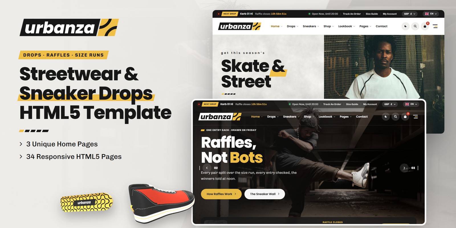 Streetwear Brand Website Design – Urbanza AI Smart Website preview