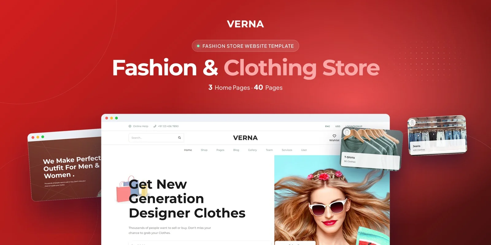 Verna – Bootstrap 5 Fashion Store HTML5 Website Template preview