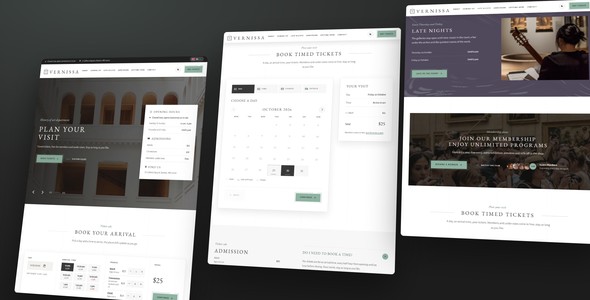 Vernissa – Museum Tickets Landing Page HTML5 Template