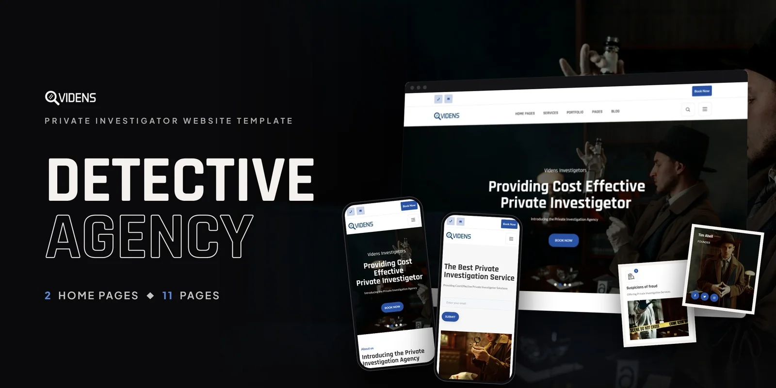 Videns — Private Investigation Developer Website Bundle preview