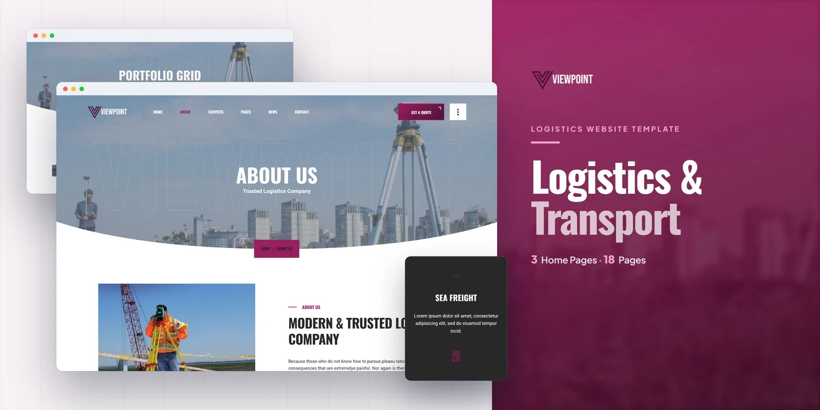 Viewpoint — Cargo & Logistics Vue.js Website Template preview