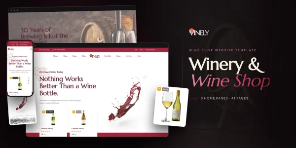 Vinely — Brewing Company Angular Website Template