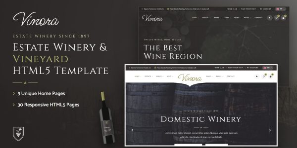 Winery Angular Template – Vinora