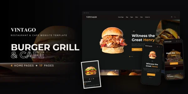 Vintago — Cafe Brand PHP Website Template