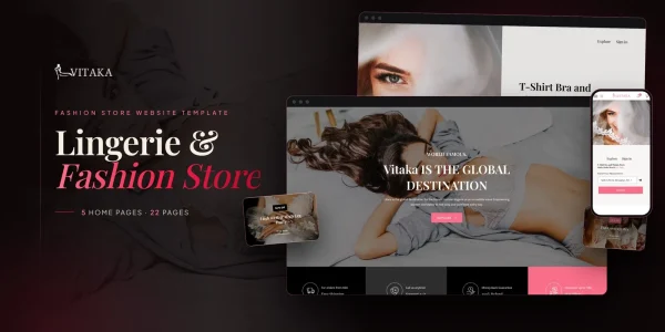 Vitaka — Apparel Brand Vue.js Website Template