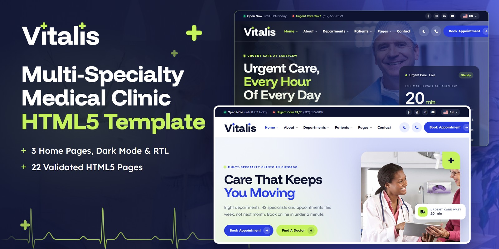 Vitalis — Diagnostic Angular Website Template preview