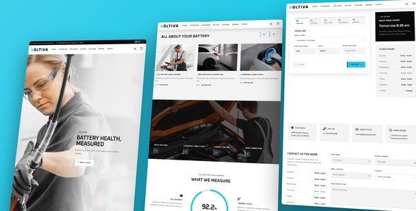 Voltiva – EV Battery Check Booking Landing Page HTML5 Template