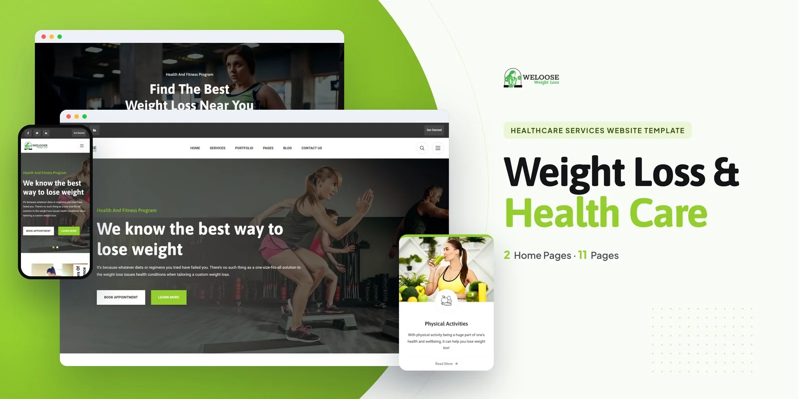 Weloose — Healthcare Services Developer Website Bundle preview