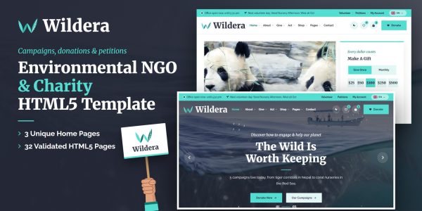 Environmental Website Templates – Wildera HTML5