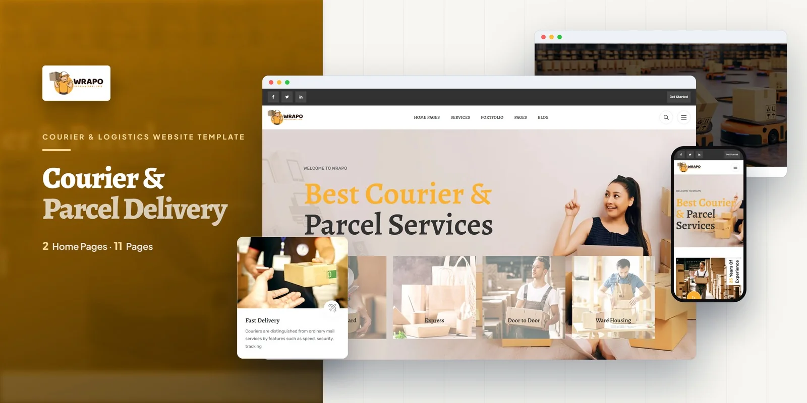Wrapo — Multipurpose Site Developer Website Bundle preview
