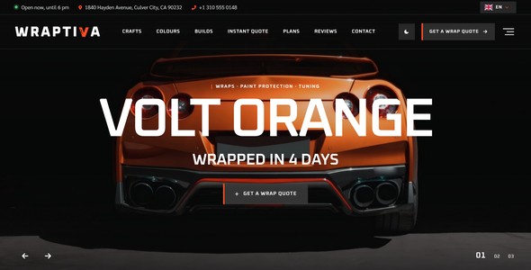 Wraptiva – Car Wrap & Film Quote Landing Page HTML5 Template
