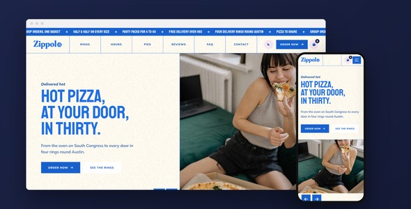 Zippolo – Pizza Delivery Landing Page HTML5 Template
